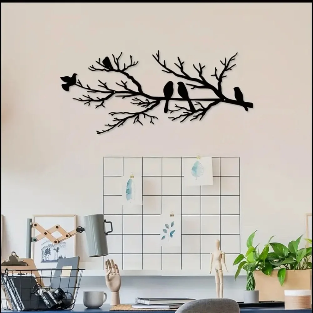 COPY - Black Wood or Metal Bird Wall Art Decor - Picture 8 of 9